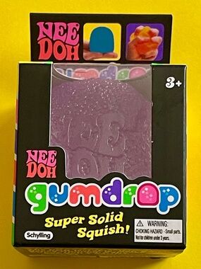 NeeDoh Gumdrop Super Solid Squish! Purple New Sealed in Box!